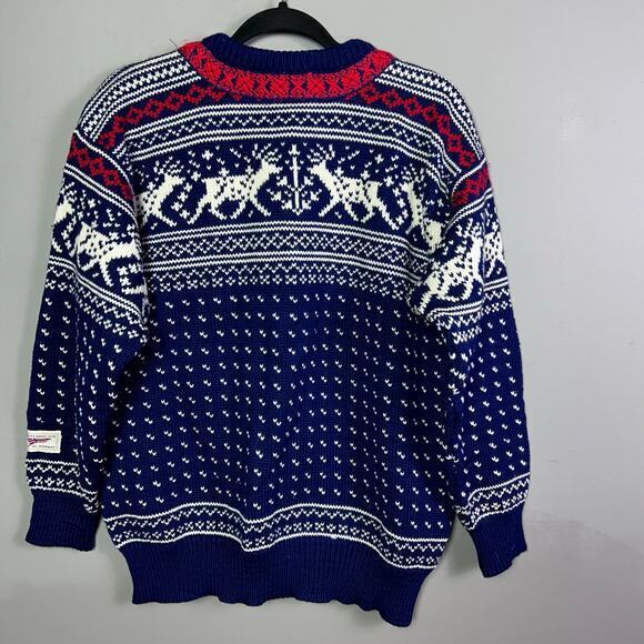 Dale of Norway sweater men's Medium unisex cardigan reindeer fair isle‎ grandpa - Picture 4 of 13
